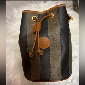 Authentic Vintage Fendi mon tresor mini drawstring bucket bag